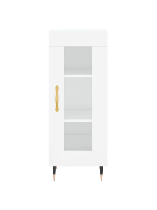 Skříň highboard bílá s vysokým leskem 34,5x34x180 cm kompozit
