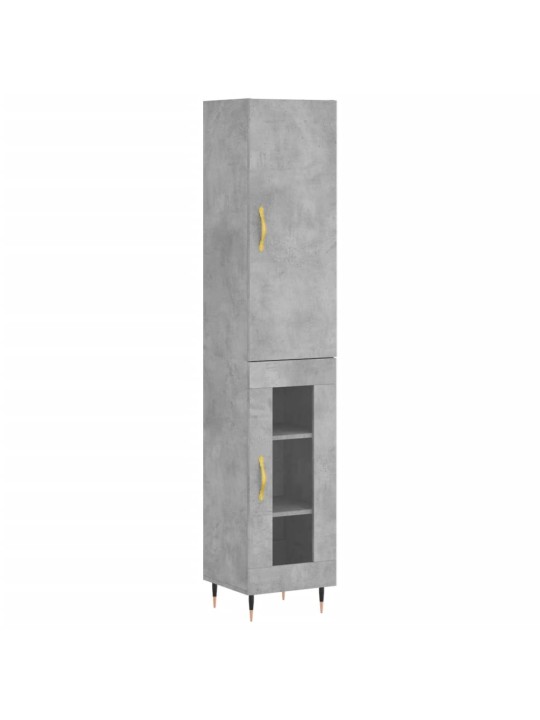 Skříň highboard betonově šedá 34,5x34x180 cm kompozitní dřevo