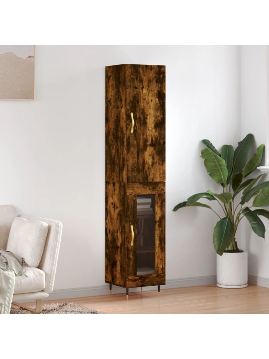 Skříň highboard kouřový dub 34,5 x 34 x 180 cm kompozitní dřevo