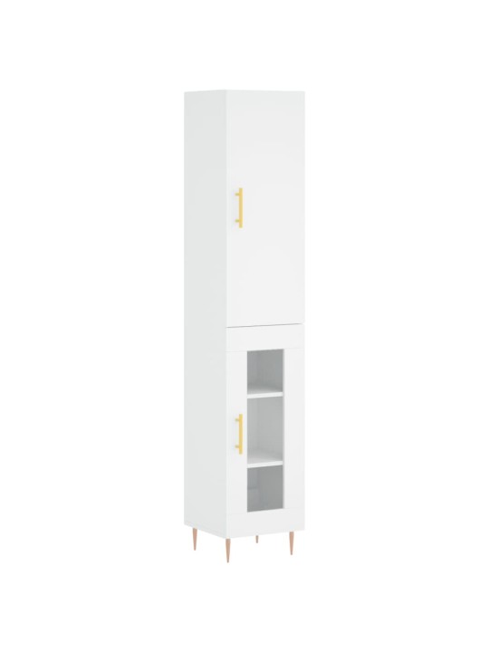 Skříň highboard bílá 34,5 x 34 x 180 cm kompozitní dřevo