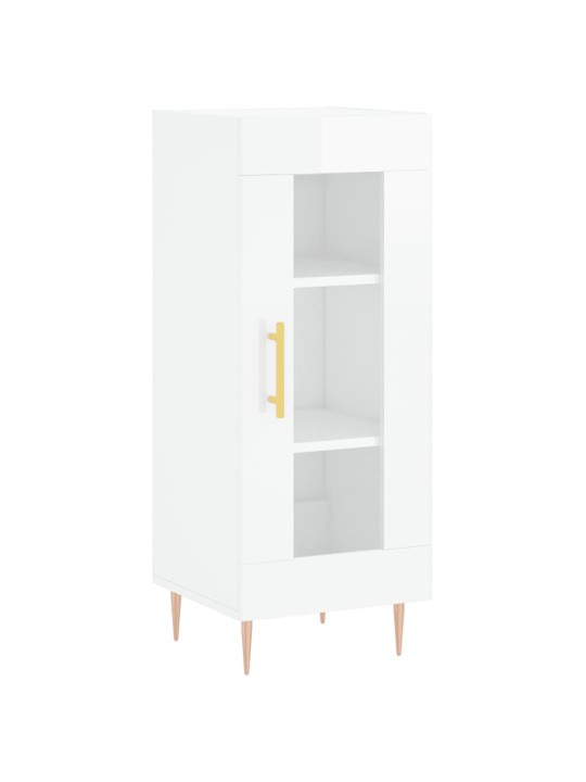 Skříň highboard bílá s vysokým leskem 34,5x34x180 cm kompozit