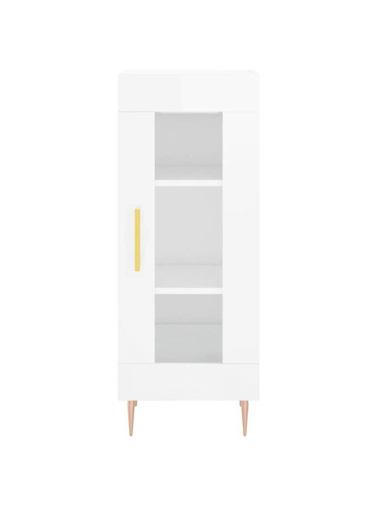 Skříň highboard bílá s vysokým leskem 34,5x34x180 cm kompozit