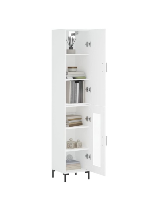 Skříň highboard bílá 34,5 x 34 x 180 cm kompozitní dřevo