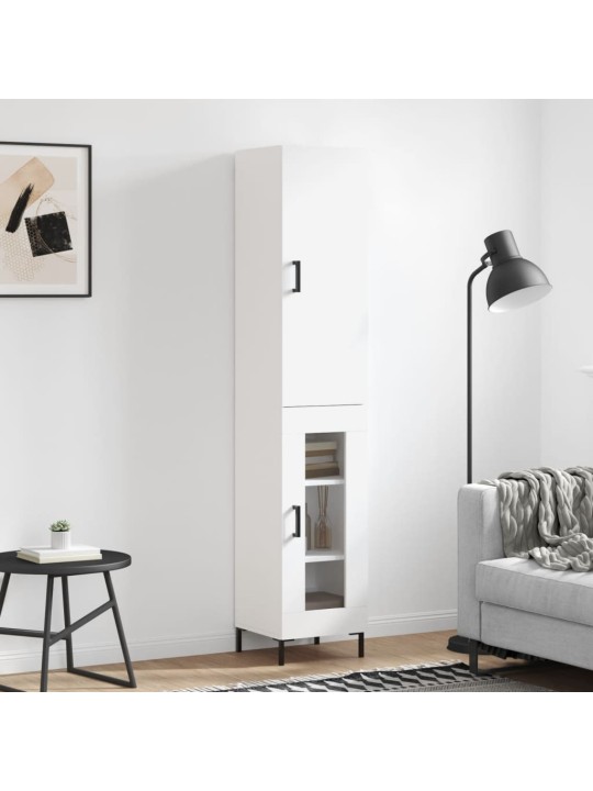 Skříň highboard bílá 34,5 x 34 x 180 cm kompozitní dřevo