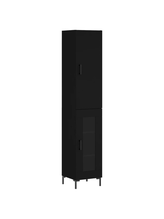 Skříň highboard černá 34,5 x 34 x 180 cm kompozitní dřevo