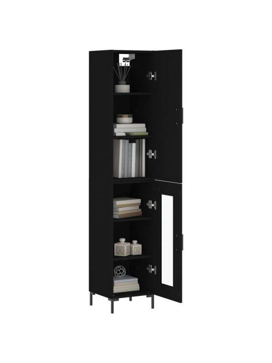 Skříň highboard černá 34,5 x 34 x 180 cm kompozitní dřevo