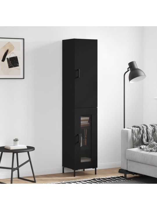 Skříň highboard černá 34,5 x 34 x 180 cm kompozitní dřevo