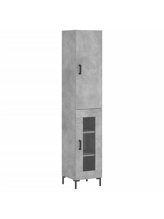 Skříň highboard betonově šedá 34,5x34x180 cm kompozitní dřevo