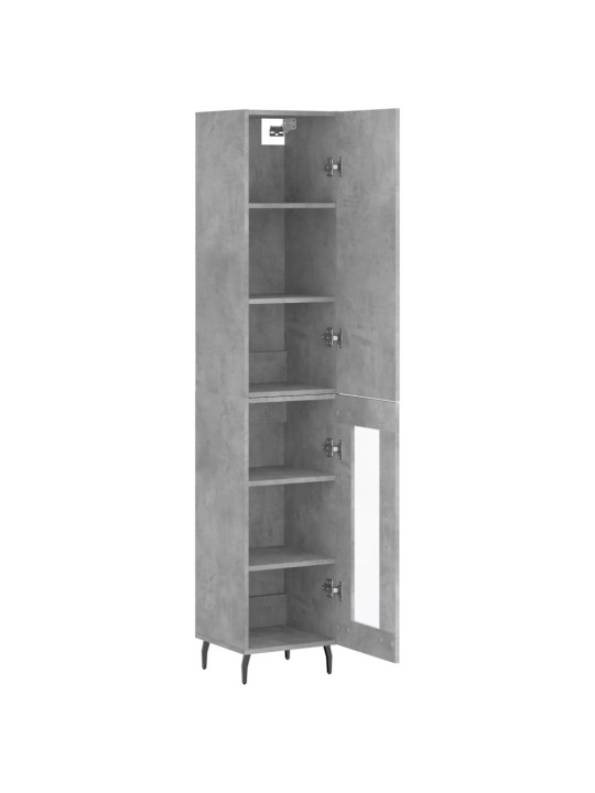 Skříň highboard betonově šedá 34,5x34x180 cm kompozitní dřevo