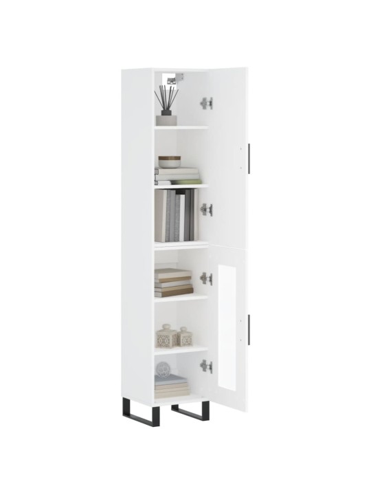Skříň highboard bílá 34,5 x 34 x 180 cm kompozitní dřevo