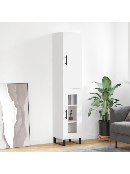 Skříň highboard bílá 34,5 x 34 x 180 cm kompozitní dřevo