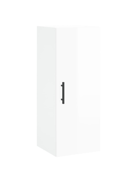 Skříň highboard bílá s vysokým leskem 34,5x34x180 cm kompozit