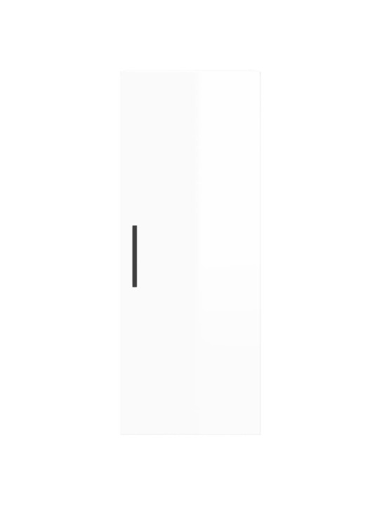 Skříň highboard bílá s vysokým leskem 34,5x34x180 cm kompozit