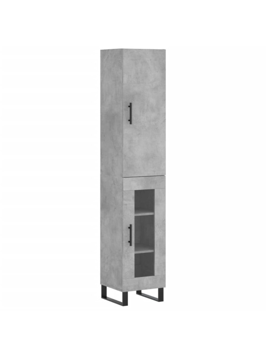 Skříň highboard betonově šedá 34,5x34x180 cm kompozitní dřevo