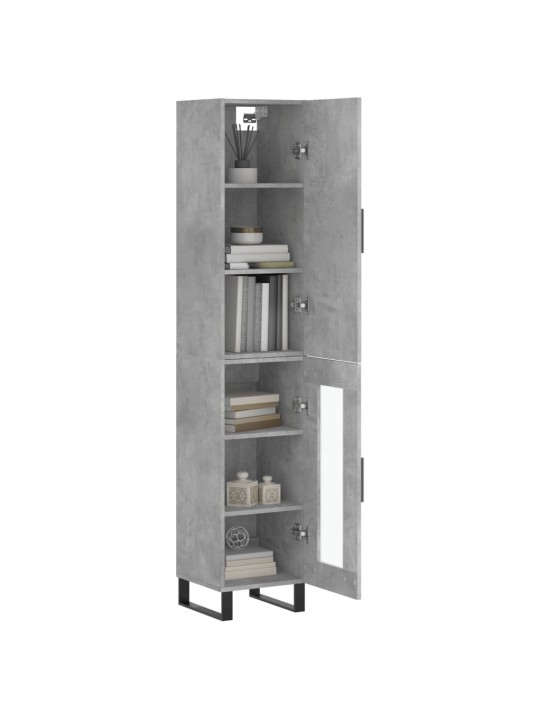 Skříň highboard betonově šedá 34,5x34x180 cm kompozitní dřevo