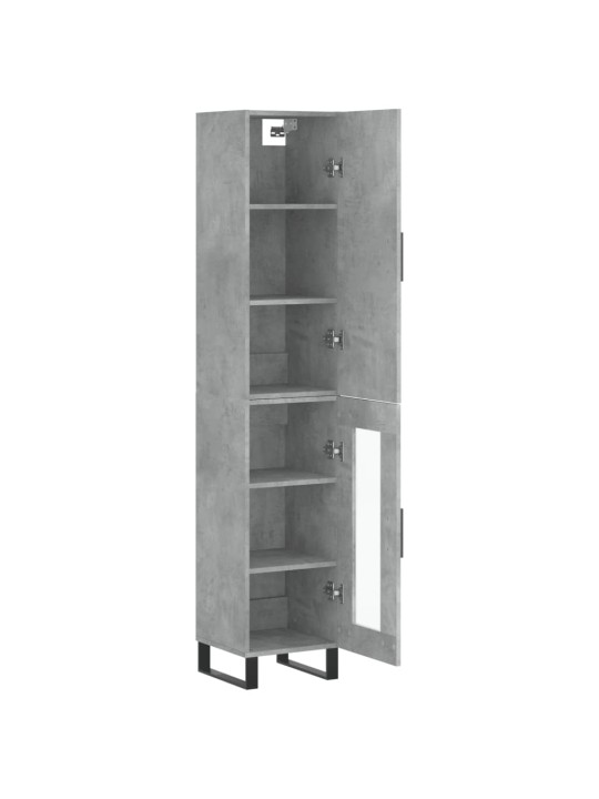 Skříň highboard betonově šedá 34,5x34x180 cm kompozitní dřevo