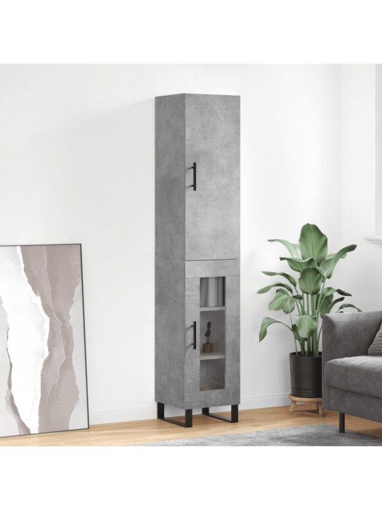 Skříň highboard betonově šedá 34,5x34x180 cm kompozitní dřevo