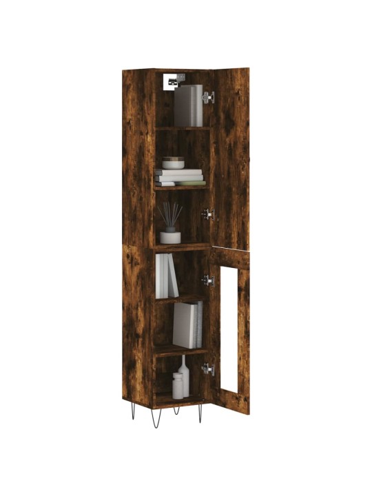 Skříň highboard kouřový dub 34,5 x 34 x 180 cm kompozitní dřevo