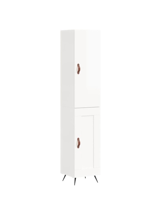 Skříň highboard bílá s vysokým leskem 34,5x34x180 cm kompozit