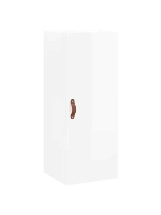 Skříň highboard bílá s vysokým leskem 34,5x34x180 cm kompozit