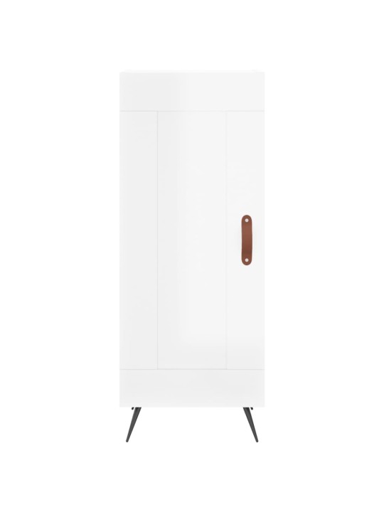 Skříň highboard bílá s vysokým leskem 34,5x34x180 cm kompozit