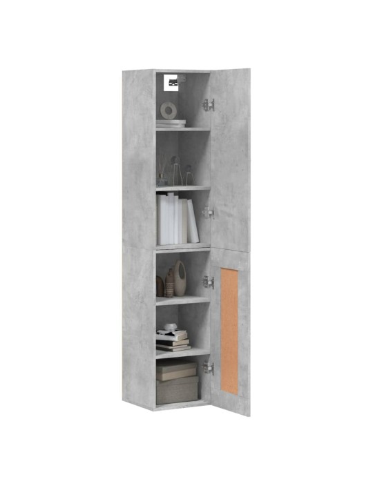 Skříň highboard betonově šedá 34,5x34x180 cm kompozitní dřevo