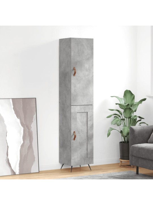 Skříň highboard betonově šedá 34,5x34x180 cm kompozitní dřevo