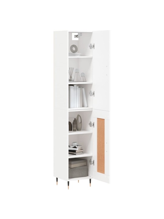 Skříň highboard bílá 34,5 x 34 x 180 cm kompozitní dřevo
