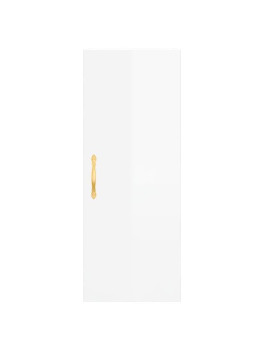 Skříň highboard bílá s vysokým leskem 34,5x34x180 cm kompozit