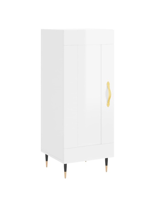 Skříň highboard bílá s vysokým leskem 34,5x34x180 cm kompozit
