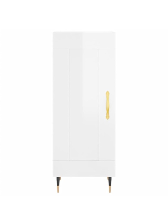 Skříň highboard bílá s vysokým leskem 34,5x34x180 cm kompozit