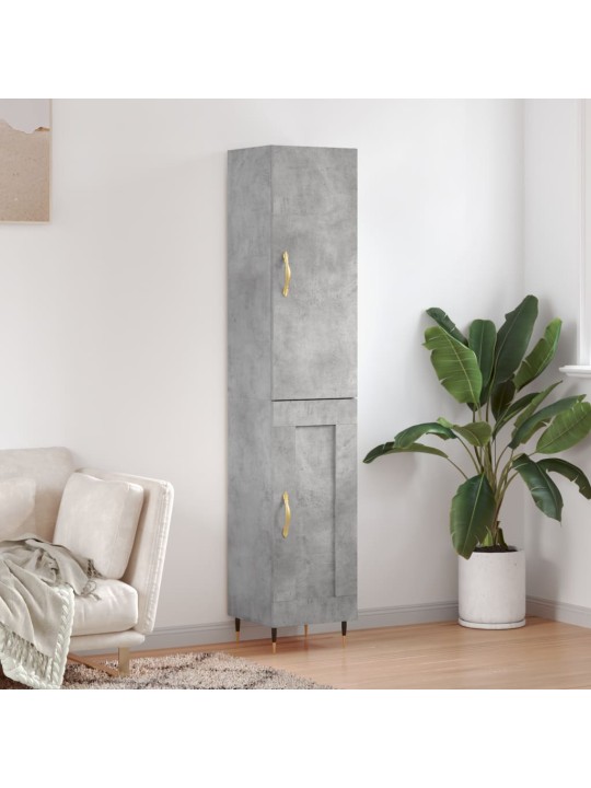 Skříň highboard betonově šedá 34,5x34x180 cm kompozitní dřevo