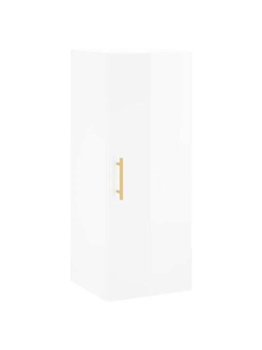 Skříň highboard bílá s vysokým leskem 34,5x34x180 cm kompozit