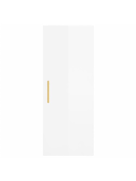 Skříň highboard bílá s vysokým leskem 34,5x34x180 cm kompozit