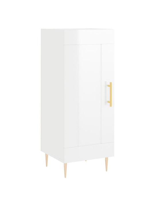 Skříň highboard bílá s vysokým leskem 34,5x34x180 cm kompozit