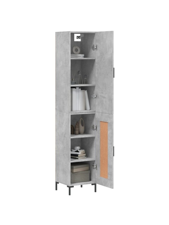 Skříň highboard betonově šedá 34,5x34x180 cm kompozitní dřevo