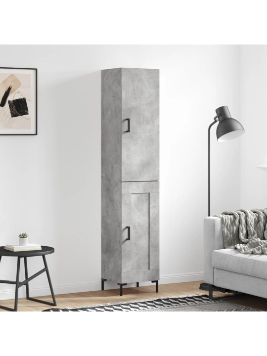 Skříň highboard betonově šedá 34,5x34x180 cm kompozitní dřevo