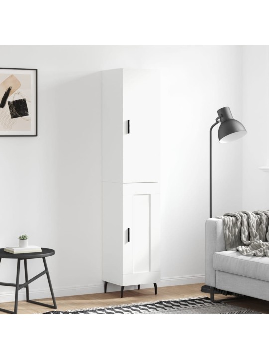 Skříň highboard bílá 34,5 x 34 x 180 cm kompozitní dřevo