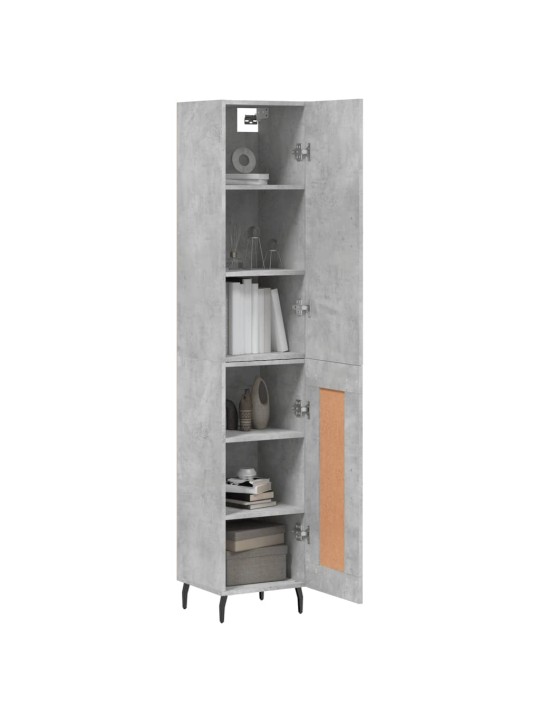 Skříň highboard betonově šedá 34,5x34x180 cm kompozitní dřevo