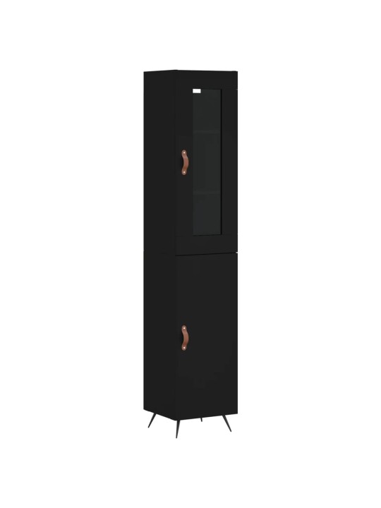 Skříň highboard černá 34,5 x 34 x 180 cm kompozitní dřevo