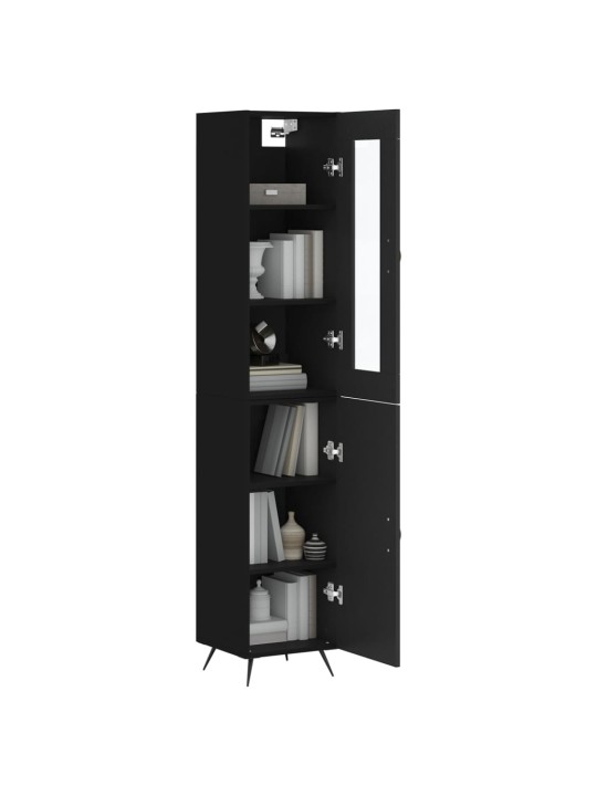 Skříň highboard černá 34,5 x 34 x 180 cm kompozitní dřevo