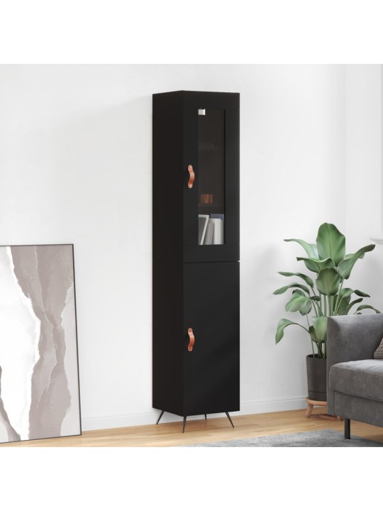 Skříň highboard černá 34,5 x 34 x 180 cm kompozitní dřevo