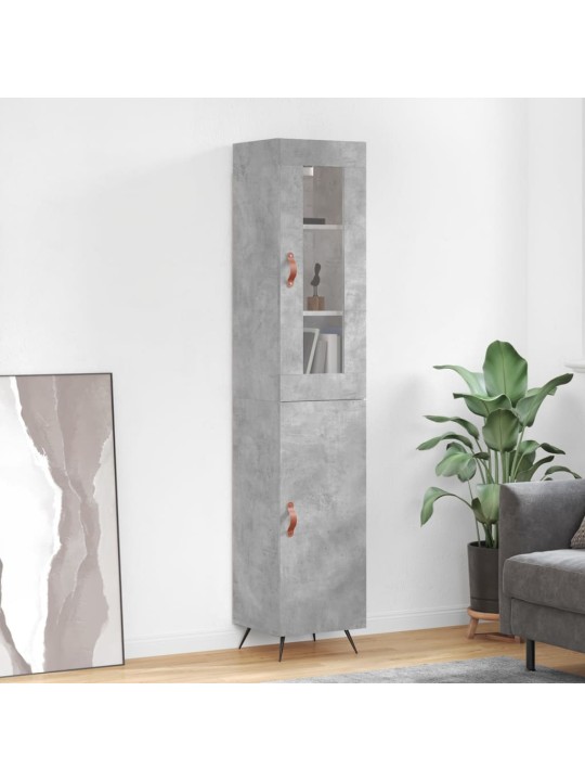Skříň highboard betonově šedá 34,5x34x180 cm kompozitní dřevo