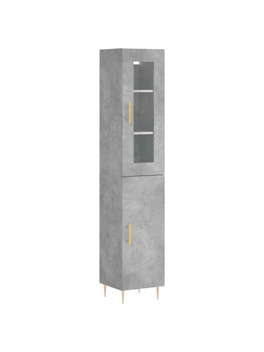 Skříň highboard betonově šedá 34,5x34x180 cm kompozitní dřevo