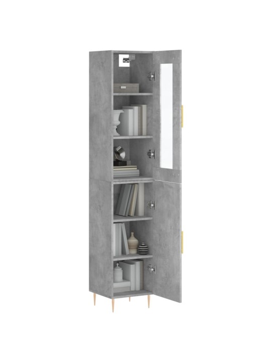 Skříň highboard betonově šedá 34,5x34x180 cm kompozitní dřevo