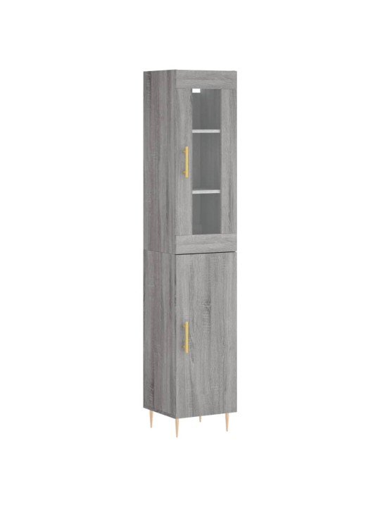 Skříň highboard šedá sonoma 34,5 x 34 x 180 cm kompozitní dřevo