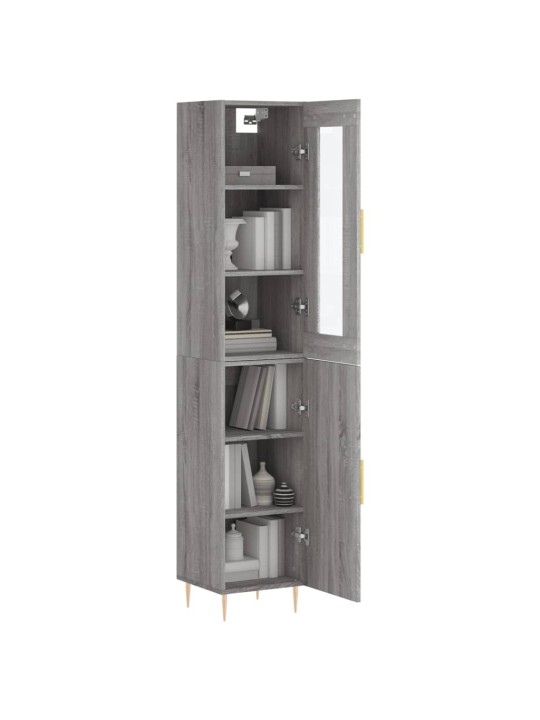 Skříň highboard šedá sonoma 34,5 x 34 x 180 cm kompozitní dřevo