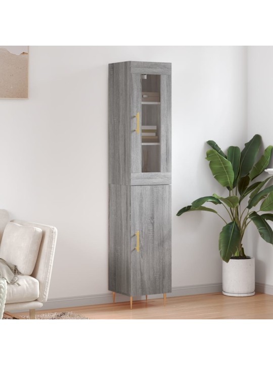 Skříň highboard šedá sonoma 34,5 x 34 x 180 cm kompozitní dřevo