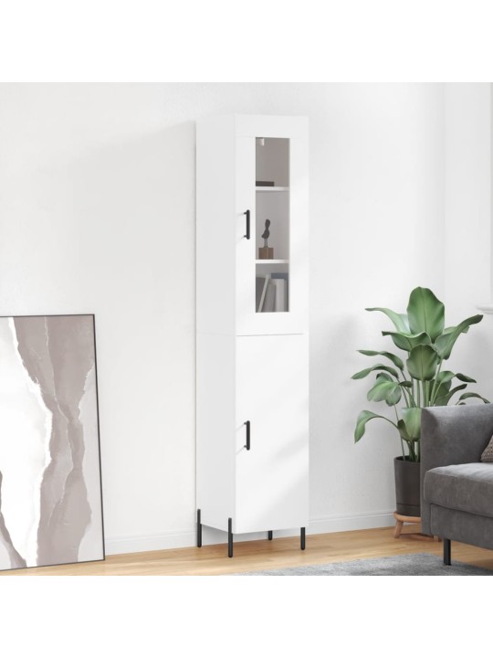 Skříň highboard bílá 34,5 x 34 x 180 cm kompozitní dřevo