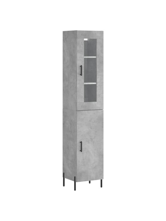 Skříň highboard betonově šedá 34,5x34x180 cm kompozitní dřevo